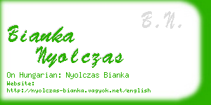 bianka nyolczas business card